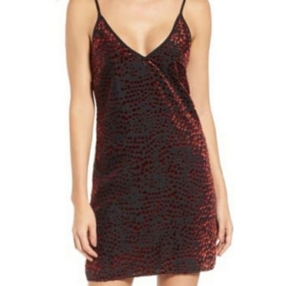 SEXY Red Wayf Lamont Cowl Back Mini Dress Size Medium